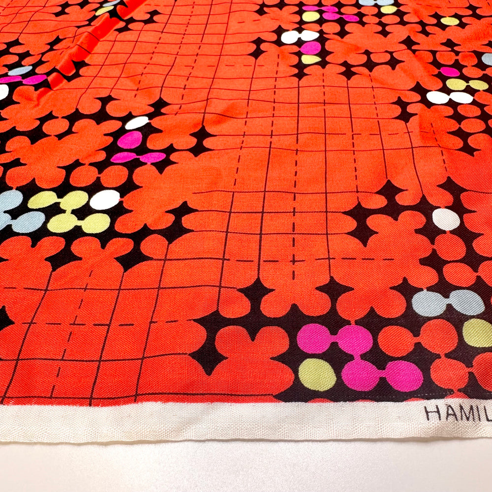UB - Retro Game Shows - Natural Blend Woven - Orange Multi Geometric - 2.5M Bundle