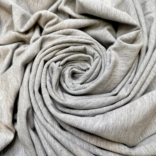 Rabbit Pose - French Terry Cotton/Bamboo Knit - Light Grey - 1.65M Bundle
