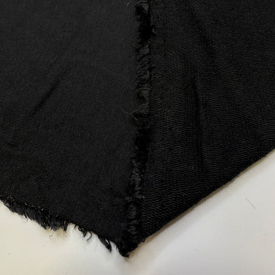 Wind Removing Pose - French Terry Cotton/Bamboo Knit - Black - 1.65M Bundle