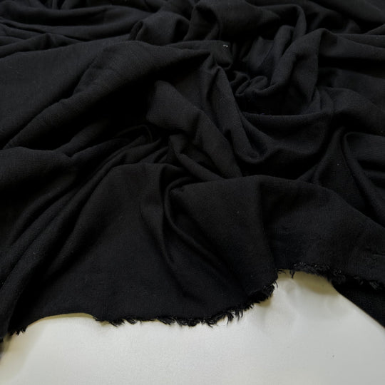 Wind Removing Pose - French Terry Cotton/Bamboo Knit - Black - 1.65M Bundle