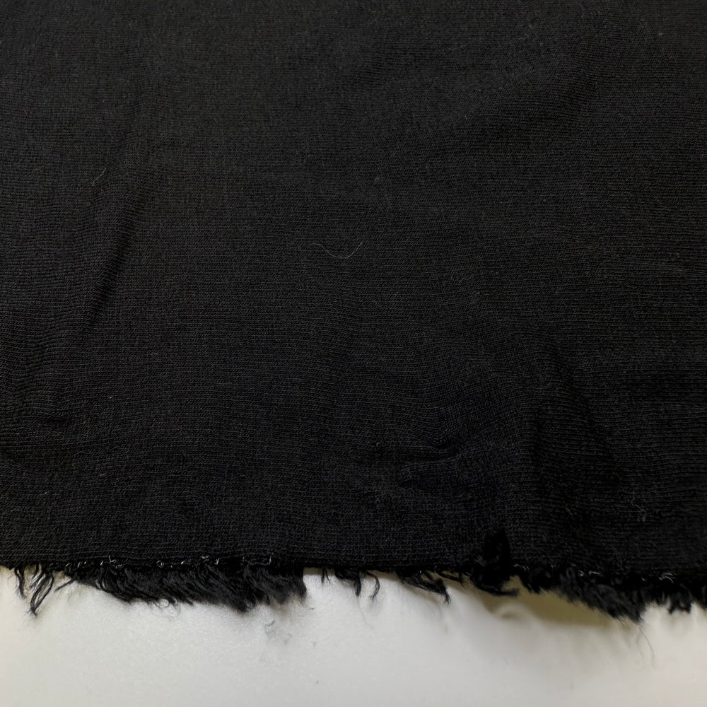 Wind Removing Pose - French Terry Cotton/Bamboo Knit - Black - 1.65M Bundle