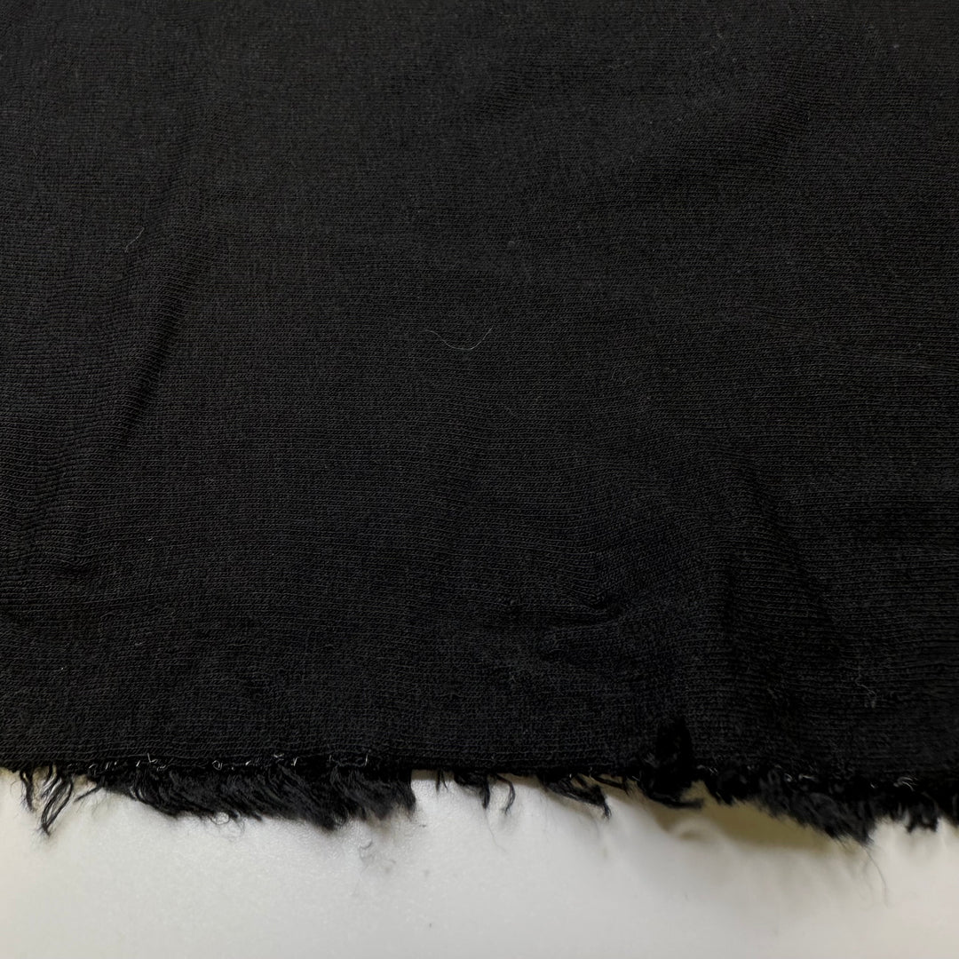 Wind Removing Pose - French Terry Cotton/Bamboo Knit - Black - 1.65M Bundle