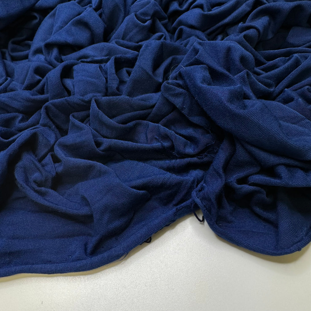 Waterfall Pose - Jersey Cotton/Bamboo Knit - Dark Blue - 2.5M Bundle