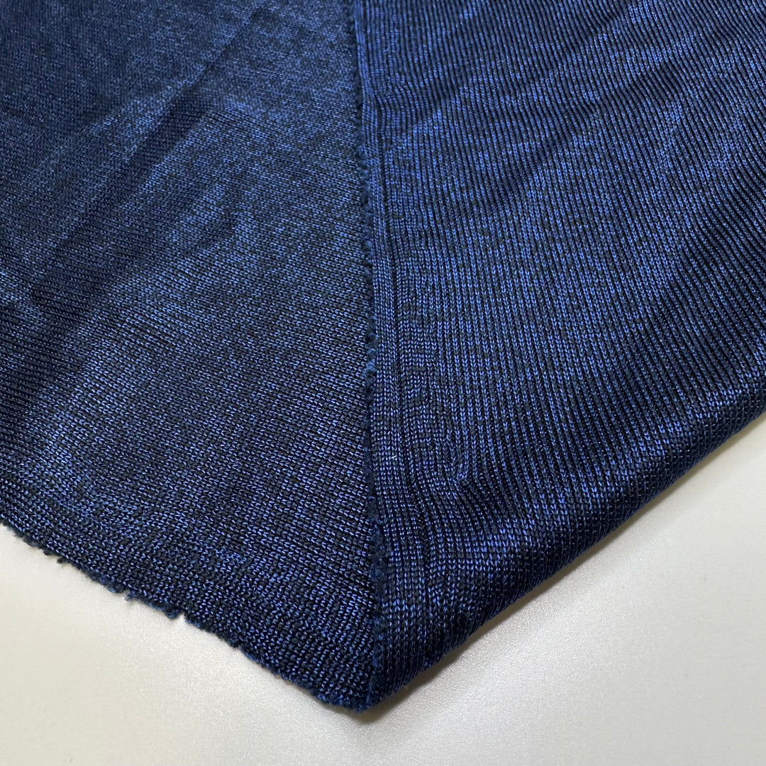 Peacock Pose - Polyester Blend Knit - Dark Blue - 1.8M Bundle