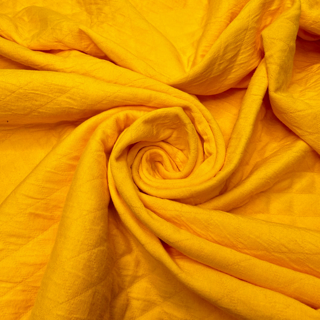 Sitting In The Sunshine - Quilted Cotton Blend Knit - Dark Yellow - Bundles