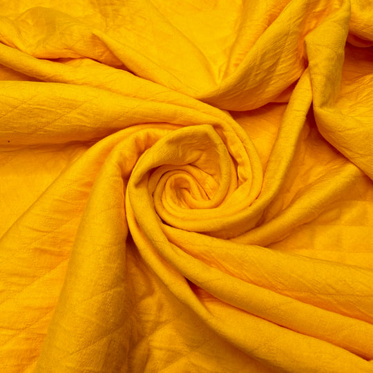 Sitting In The Sunshine - Quilted Cotton Blend Knit - Dark Yellow - Bundles