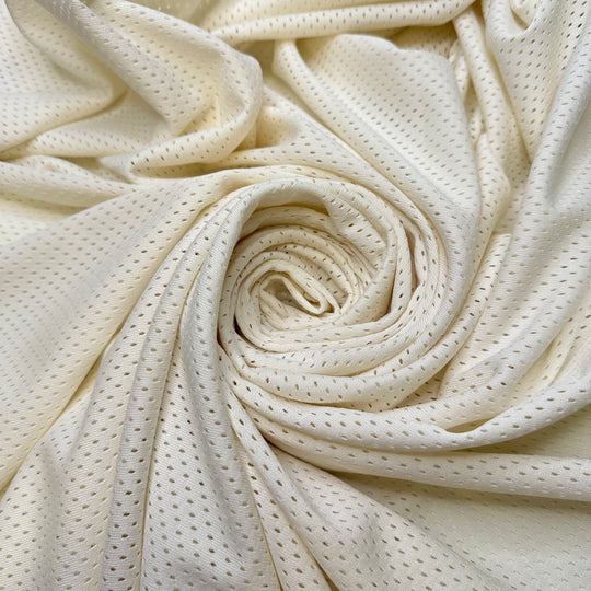 Working Out With Friends - Sport Mesh Polyester Blend Knit - Cream - 1.3M Bundle