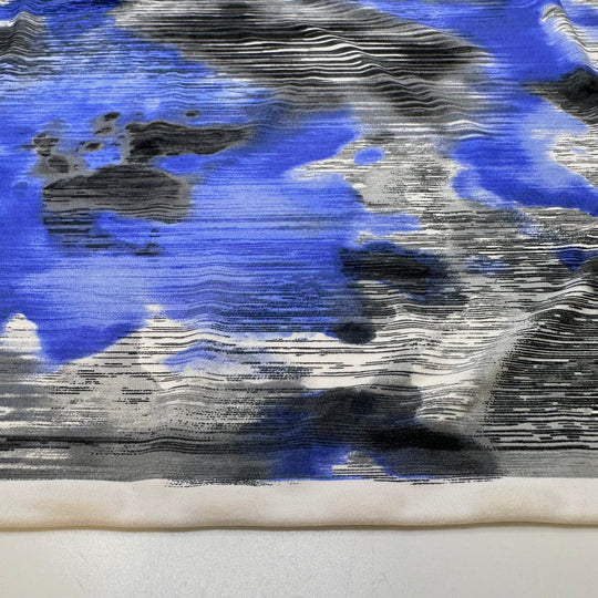 Night Out With Friends - Jersey Polyester Blend Knit - Dark Blue/Grey Abstract - 3.85M Bundle