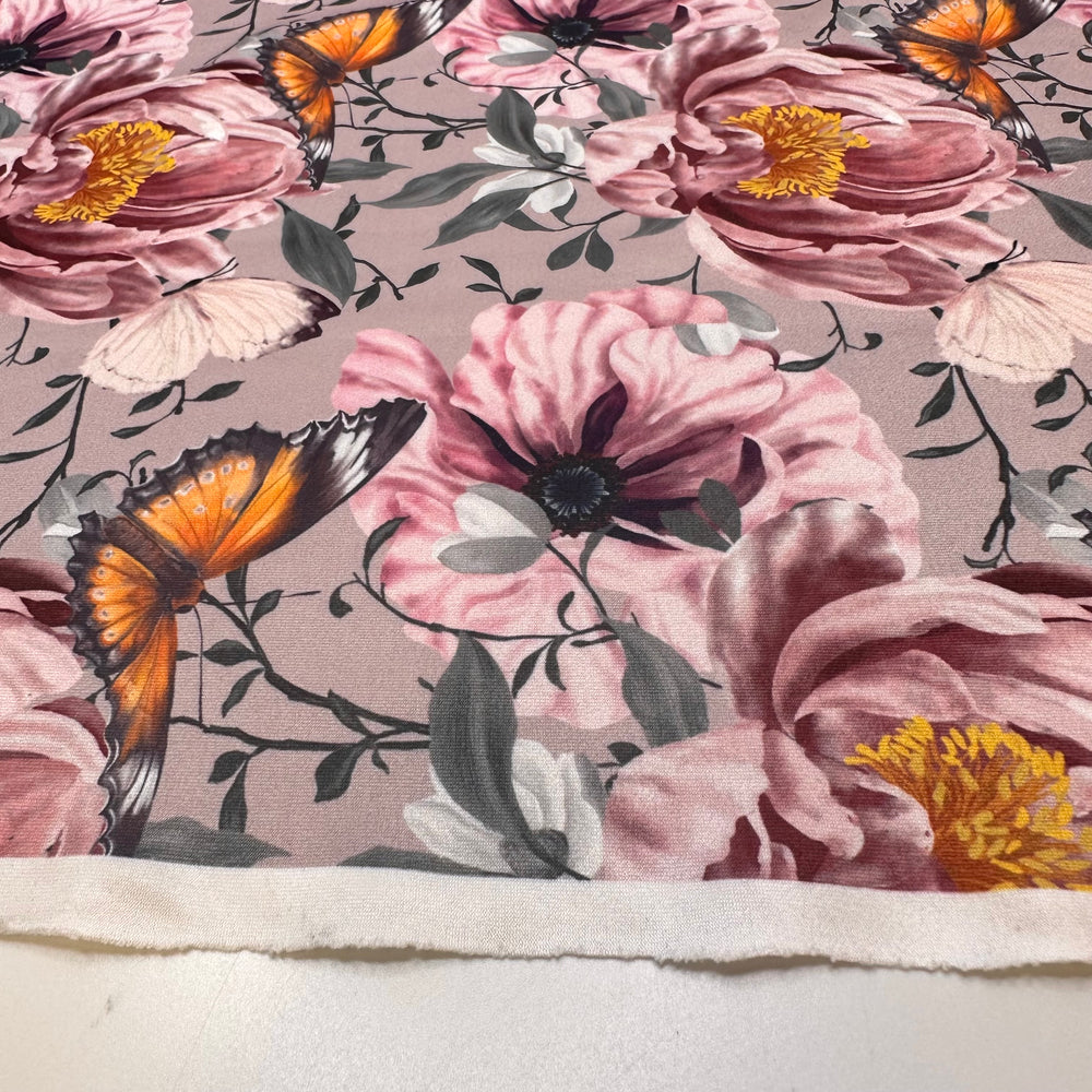 Stopping To Smell The Flowers - Poly/Spandex Knit - Pink Multi Floral - 1.3M Bundle