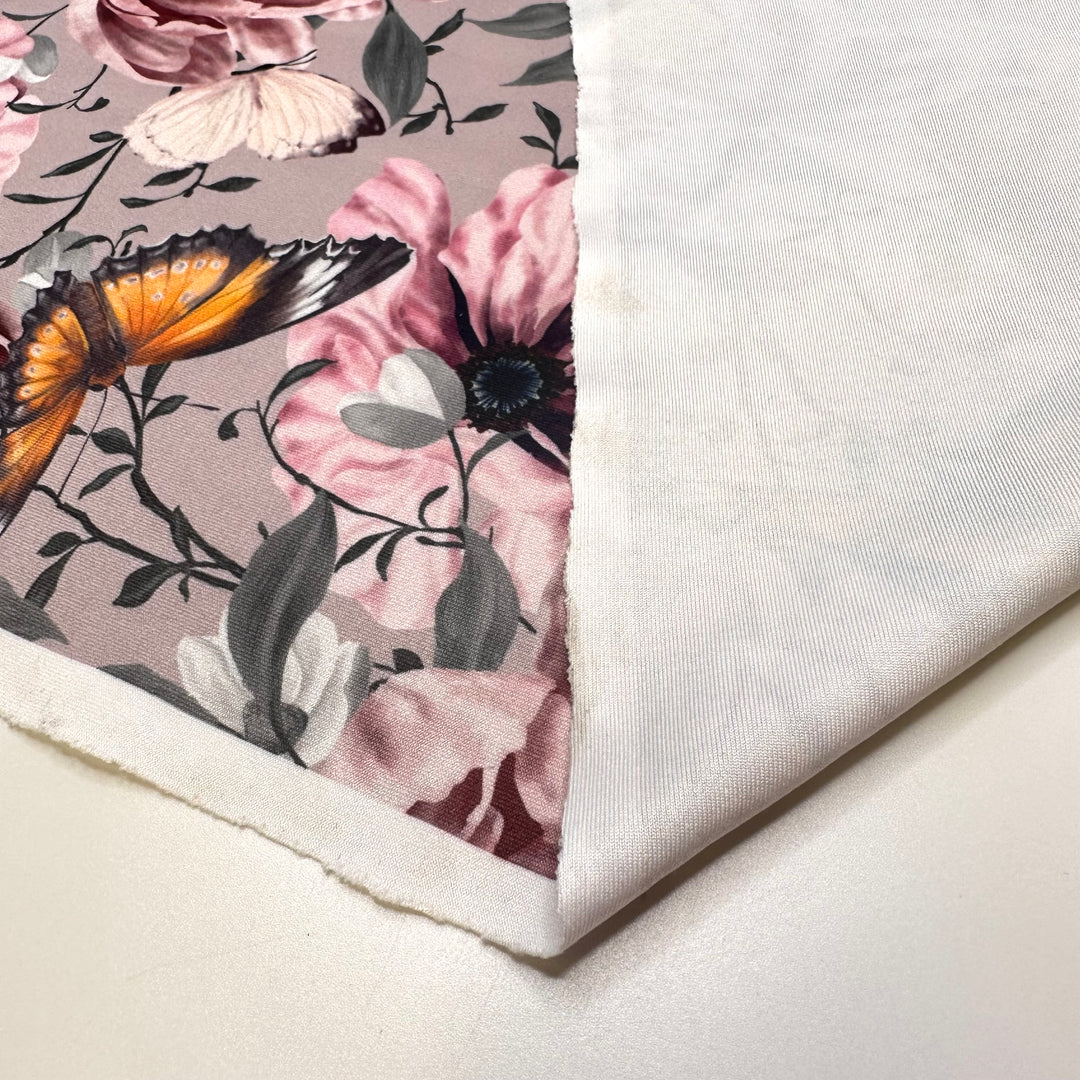 Stopping To Smell The Flowers - Poly/Spandex Knit - Pink Multi Floral - 1.3M Bundle