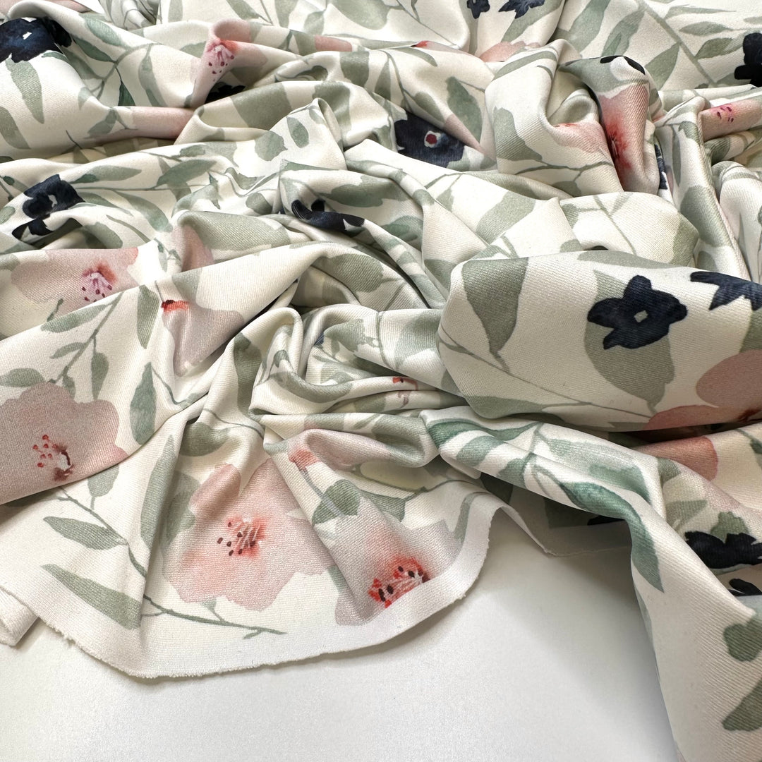 Blanket Fresh Out The Dryer - Poly/Spandex Knit - White Multi Floral - Bundles