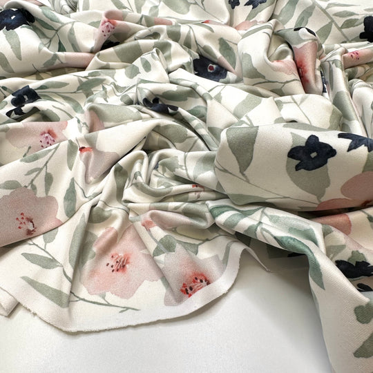 Blanket Fresh Out The Dryer - Poly/Spandex Knit - White Multi Floral - Bundles