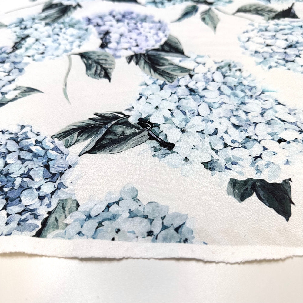 3 Day Weekend - Poly/Spandex Knit - White/Blue Floral - Bundles