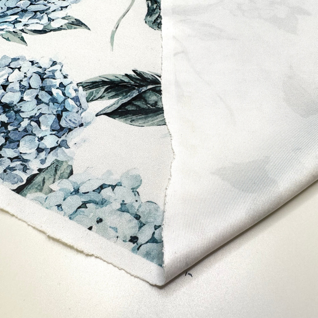 3 Day Weekend - Poly/Spandex Knit - White/Blue Floral - Bundles