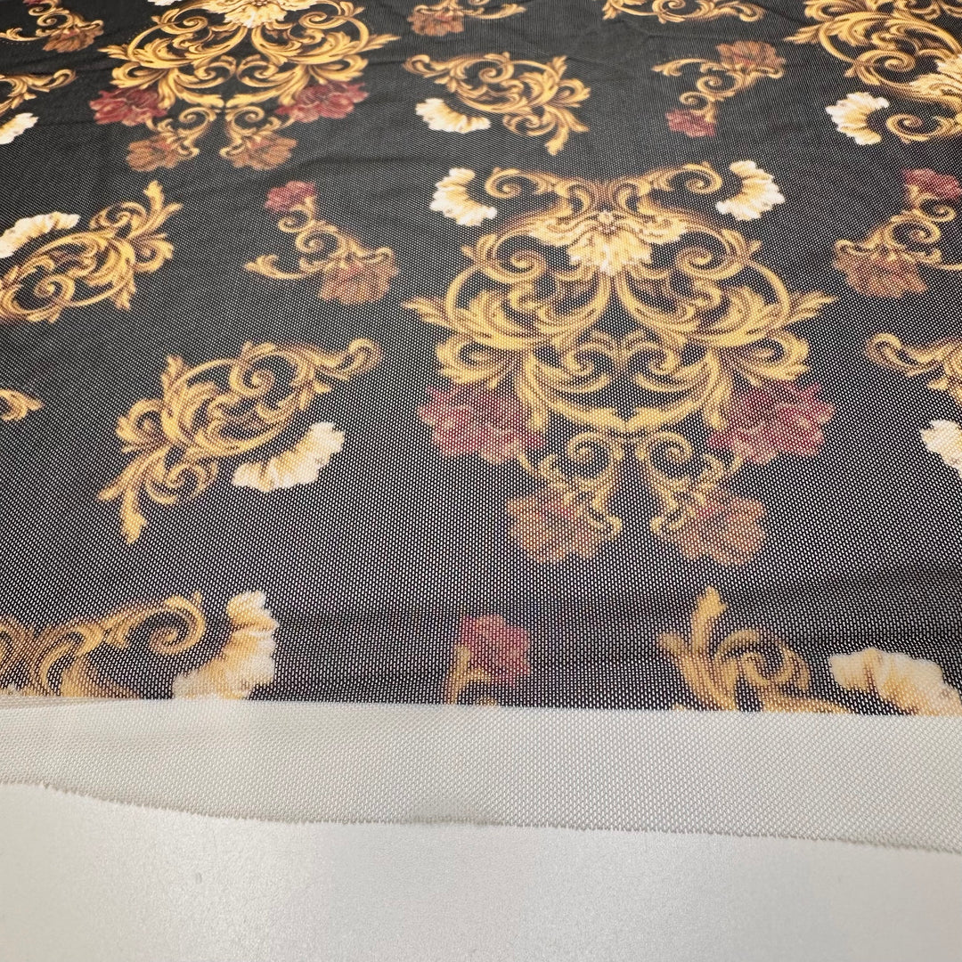 Winning A Contest - Mesh Poly/Spandex Knit - Black Multi Floral - Bundles