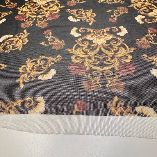 Winning A Contest - Mesh Poly/Spandex Knit - Black Multi Floral - Bundles