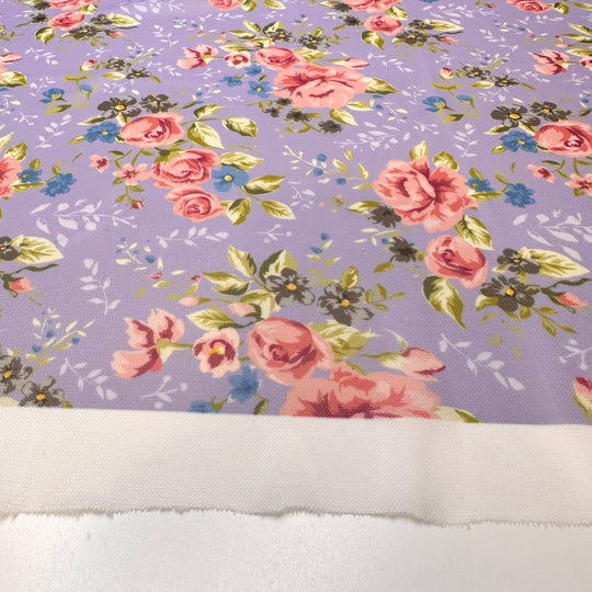A Weekend Away - Mesh Poly/Spandex Knit - Light Purple Multi Floral - Bundles
