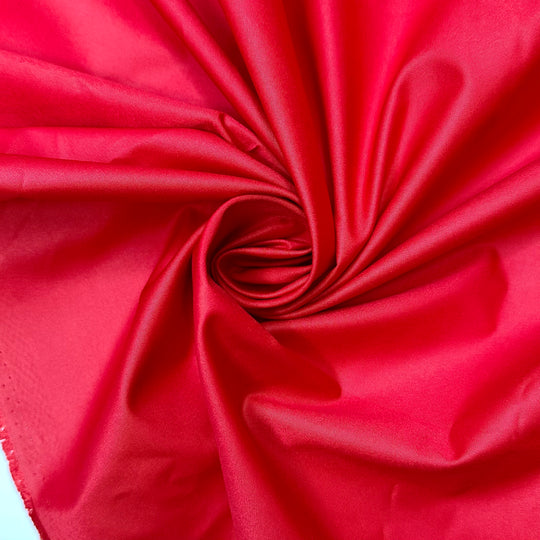 Keeping Off The Summer Rain - Water Resistant Polyester Blend Woven - Red - 1M Bundle