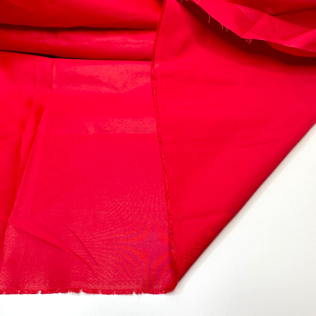 Keeping Off The Summer Rain - Water Resistant Polyester Blend Woven - Red - 1M Bundle