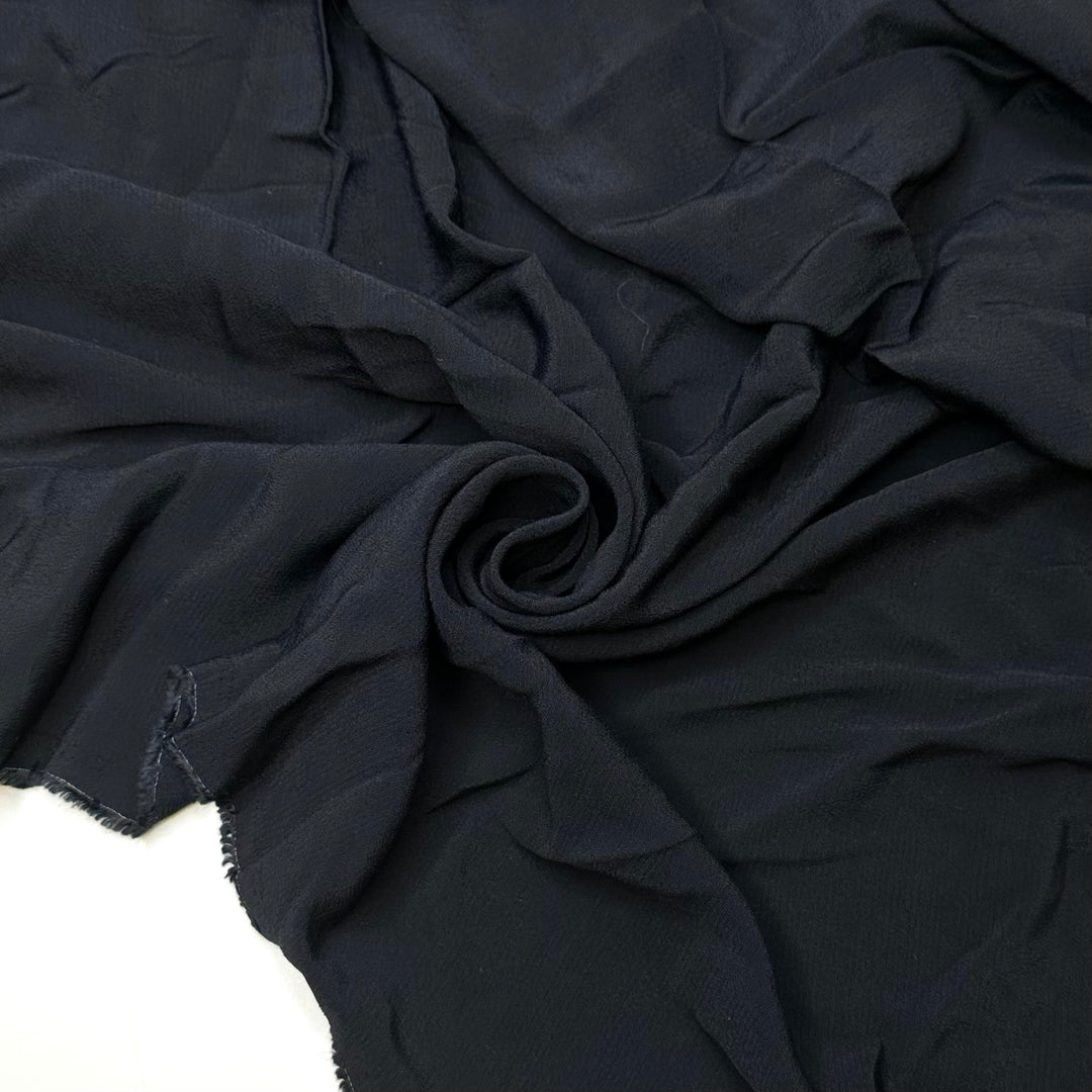 Last Of The Summer Fun - Chiffon Cotton Blend Woven - Black - 2M Bundle