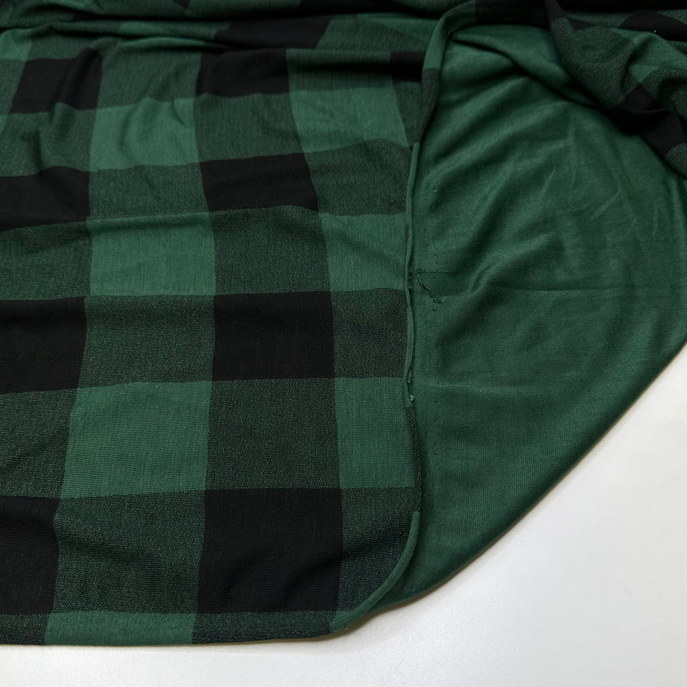 Pop Punk Of The 2000s - Jersey Cotton Blend Knit - Green/Black Plaid - Bundles