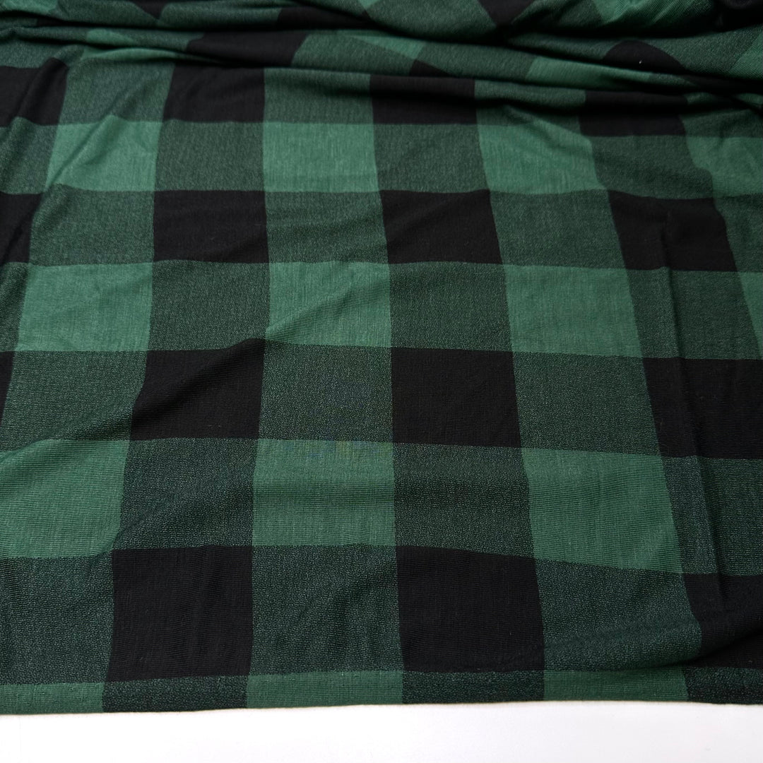 Pop Punk Of The 2000s - Jersey Cotton Blend Knit - Green/Black Plaid - Bundles