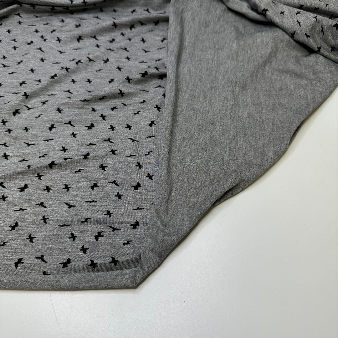 Giving Mom For 2011 - Jersey Cotton Blend Knit - Grey/Black Birds - Bundles