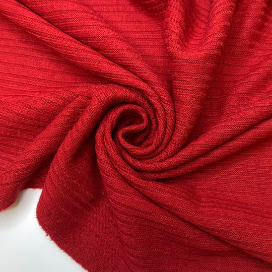 Love My Red Sweater - Rib Knit Acrylic Blend Knit - Red - Bundles