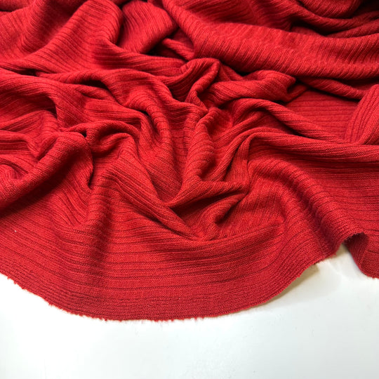 Love My Red Sweater - Rib Knit Acrylic Blend Knit - Red - Bundles