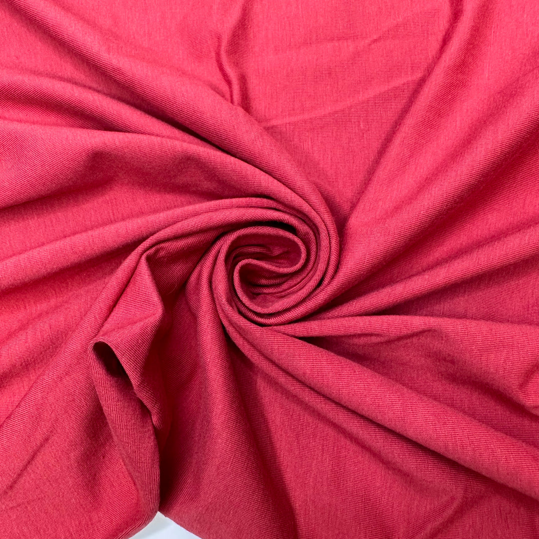 Raspberry Sorbet - Jersey Cotton Blend Knit - Light Red - 2M Bundle