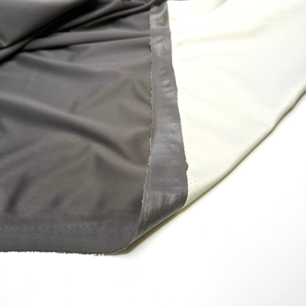 Silver Medalists In The Pool - Double Cloth Knit Synthetic Blend  - Grey/Cream - 2.5M Bundle