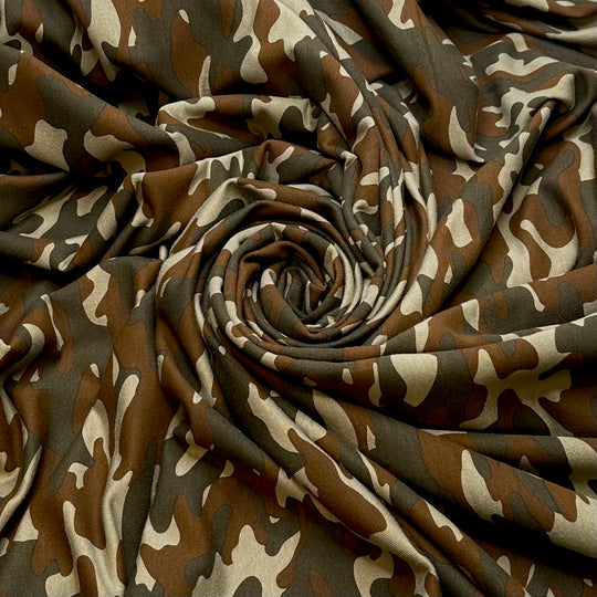 You Can Find Me In The Forest - French Terry Natural Blend Knit - Green/Brown Camo - 2M Bundle