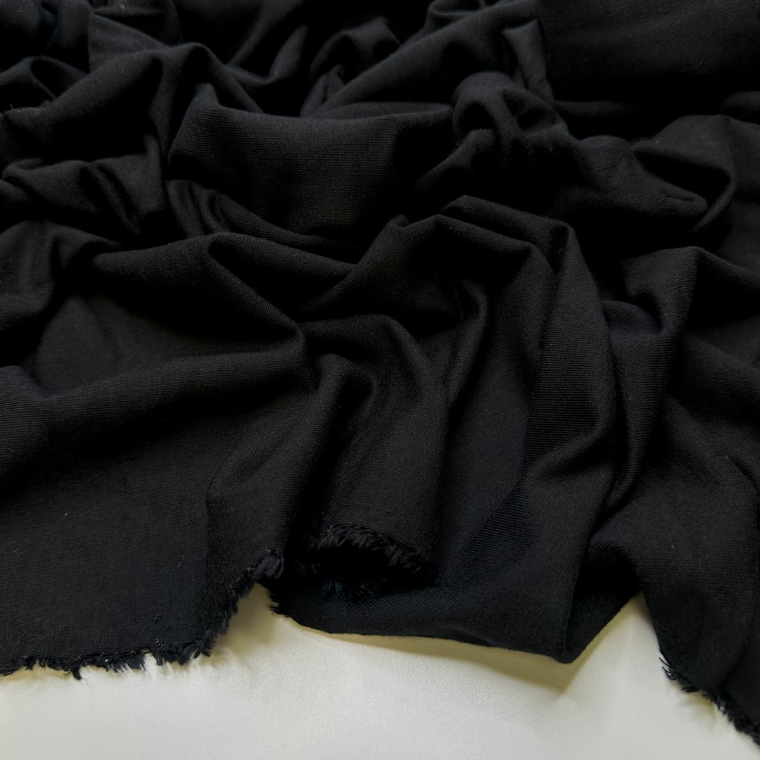 Setting Up My Vacation Responder - French Terry Natural Blend Knit - Black - 1.6M Bundle