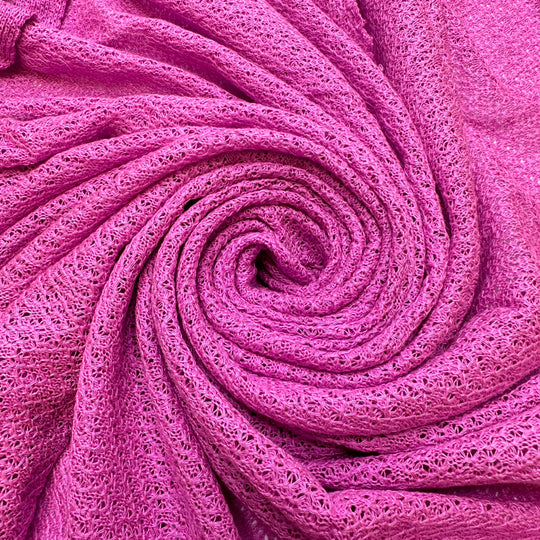 UB - Cotton Candy Art - Polyester Blend Knit - Dark Pink - 1.25M Bundle