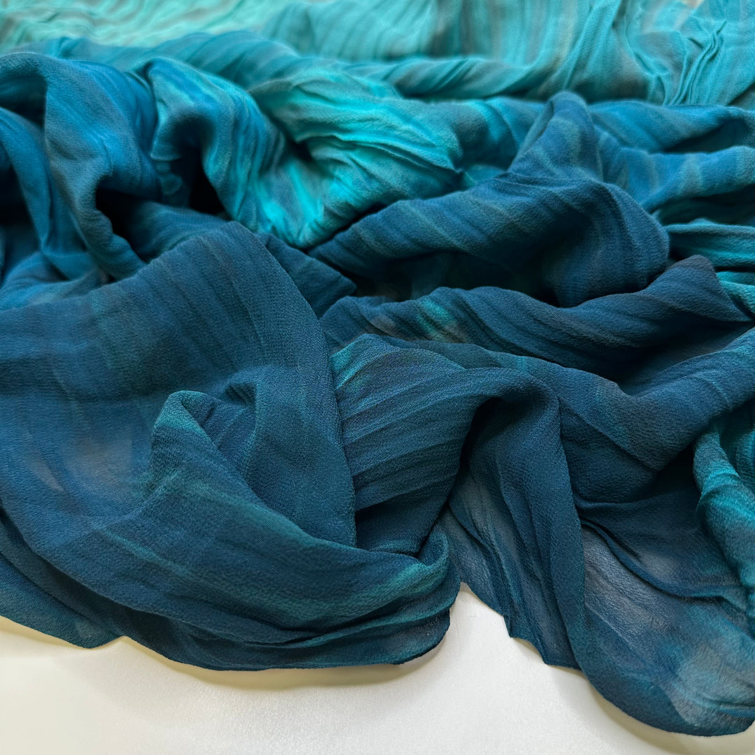 UB - Go With The Flow - Silk Woven - Blue Multi Abstract - 5.4M Bundle