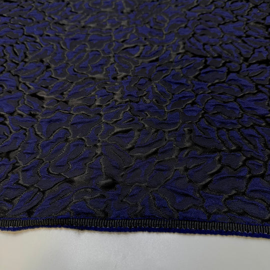 UB - Writing A Romance Novel - Polyester Blend Woven - Dark Black/Blue Floral - 2.45M Bundle