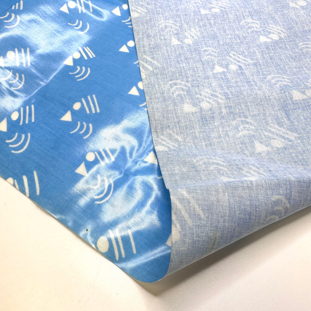 UB - Mom Can We Get A Pool - Waterproof PVC Blend Woven - Light Blue/White Abstract - 1.35M Bundle