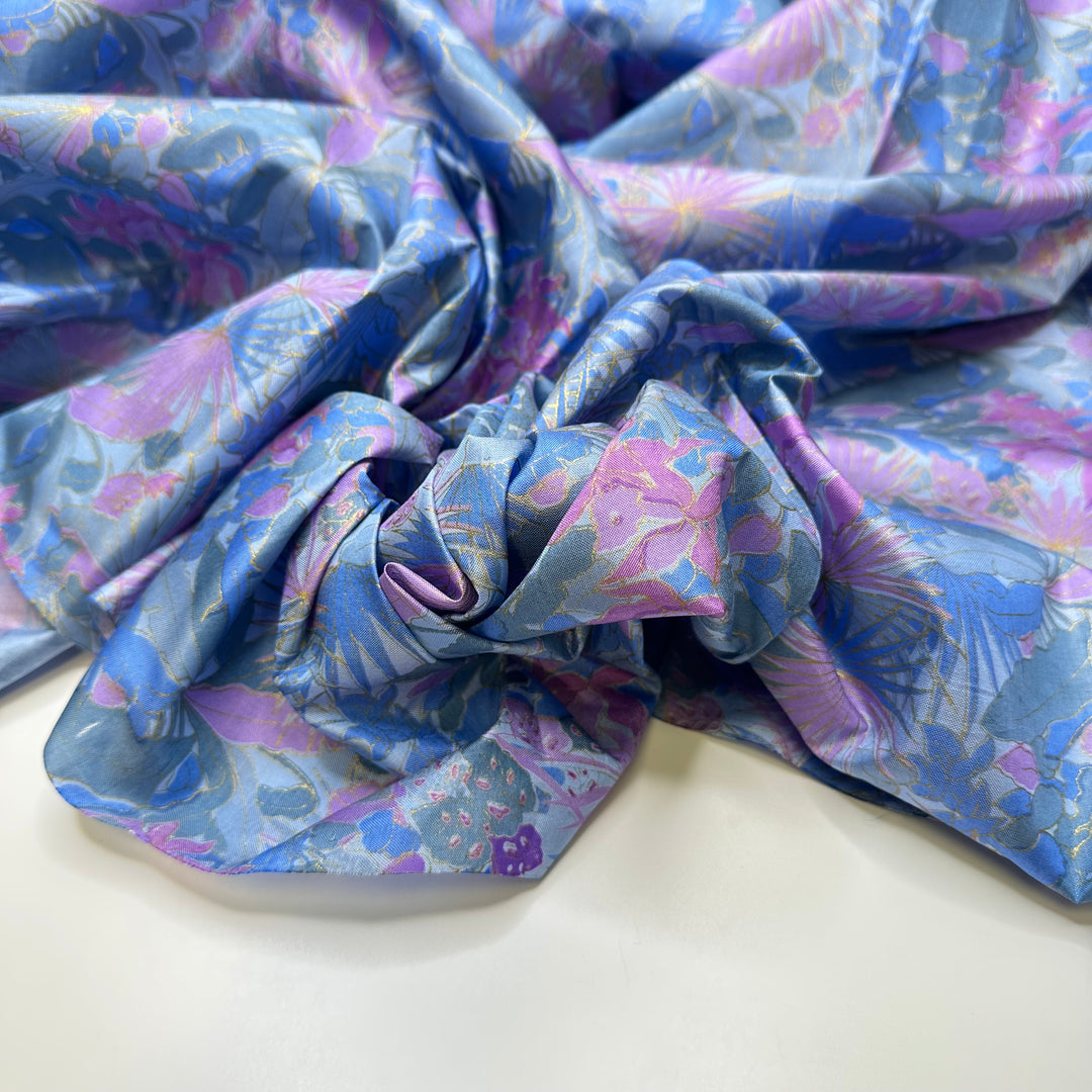 UB - Dreamscape - Silk Woven - Light Blue Multi Floral - 1M Bundle