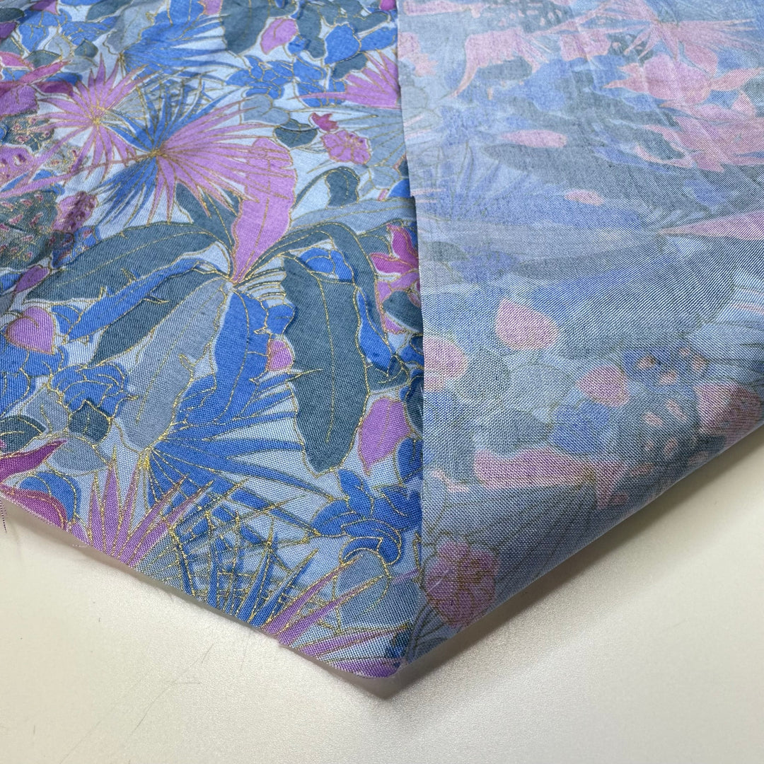 UB - Dreamscape - Silk Woven - Light Blue Multi Floral - 1M Bundle