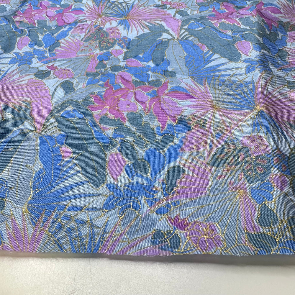 UB - Dreamscape - Silk Woven - Light Blue Multi Floral - 1M Bundle