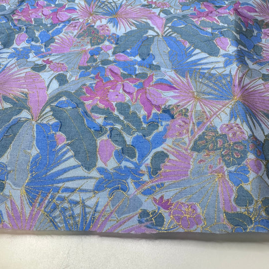 UB - Dreamscape - Silk Woven - Light Blue Multi Floral - 1M Bundle