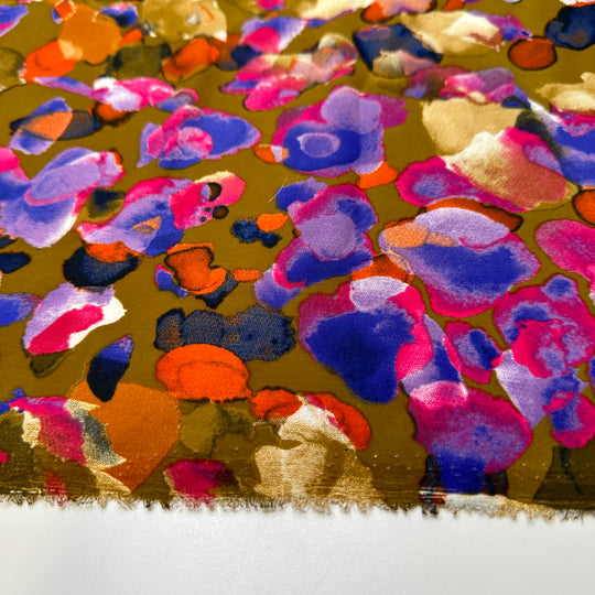 UB - Letting The Kids Paint Their Room - Polyester Blend Woven - Purple Multi Abstract - 2M Bundle