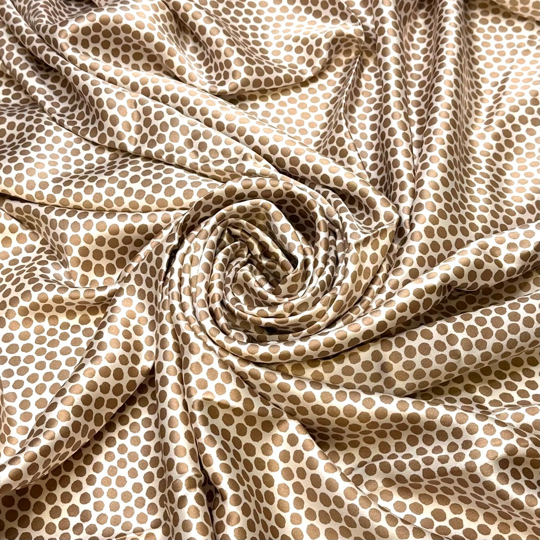 UB - Cookie Dough Ice Cream - Silk Woven - Light White/Beige Polka Dots - 1.45M Bundle