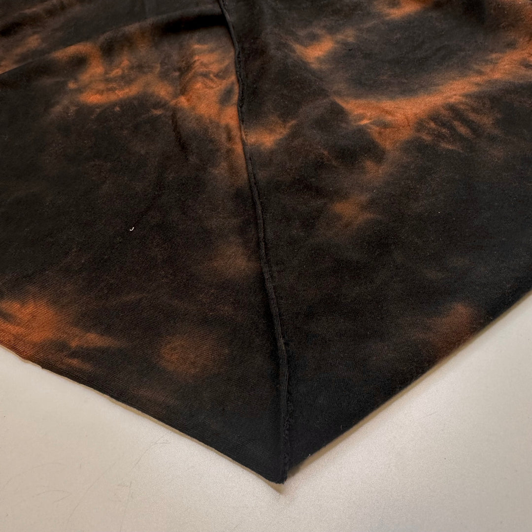Storm Clouds At Sunset - Jersey Bamboo Blend Knit - Black/Orange Abstract - 3.5M Bundle