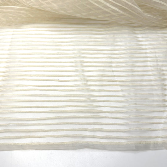 School Uniform - Polyester Blend Woven - Light Beige/Transparent Stripes - 1.3M Bundle