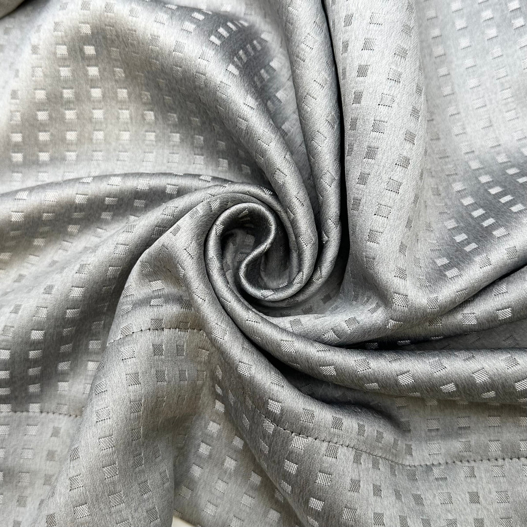 New Maths Set Square - Tapestry Weave Polyester Blend Woven - Silver/Grey Geometric - 1.3M Bundle