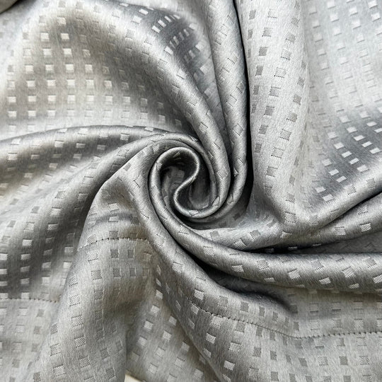 New Maths Set Square - Tapestry Weave Polyester Blend Woven - Silver/Grey Geometric - 1.3M Bundle
