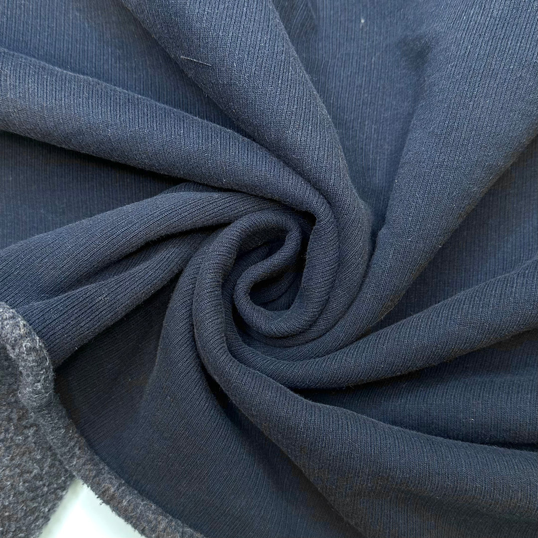 Brand New Jacket - Rib Knit Fleece Cotton Blend Knit - Navy - 0.9M Bundle