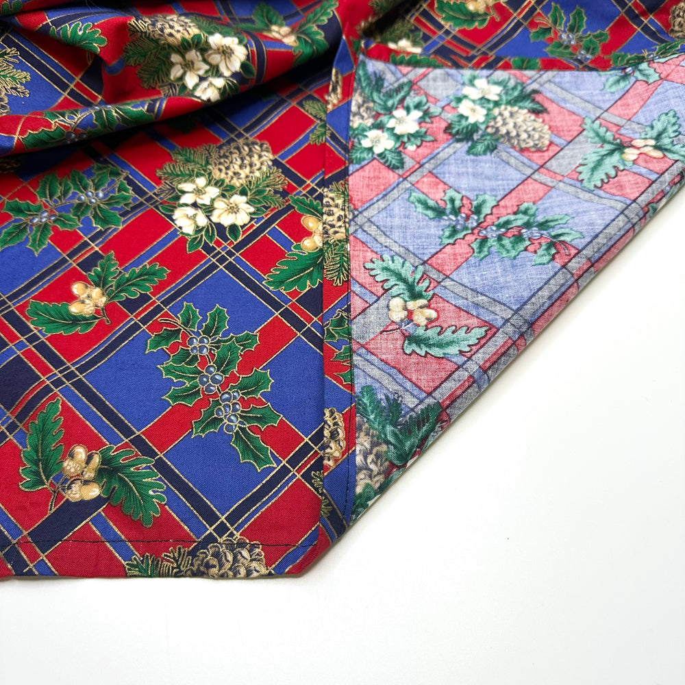 Prepping For Christmas Plays - Cotton Blend Woven - Blue Multi Plaid - Bundles