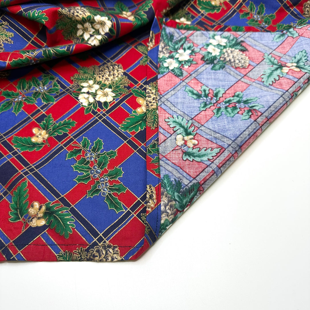 Prepping For Christmas Plays - Cotton Blend Woven - Blue Multi Plaid - Bundles